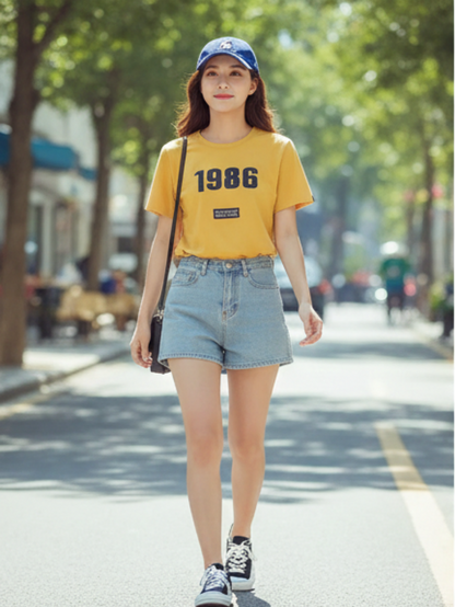 Number Print Women T shirt