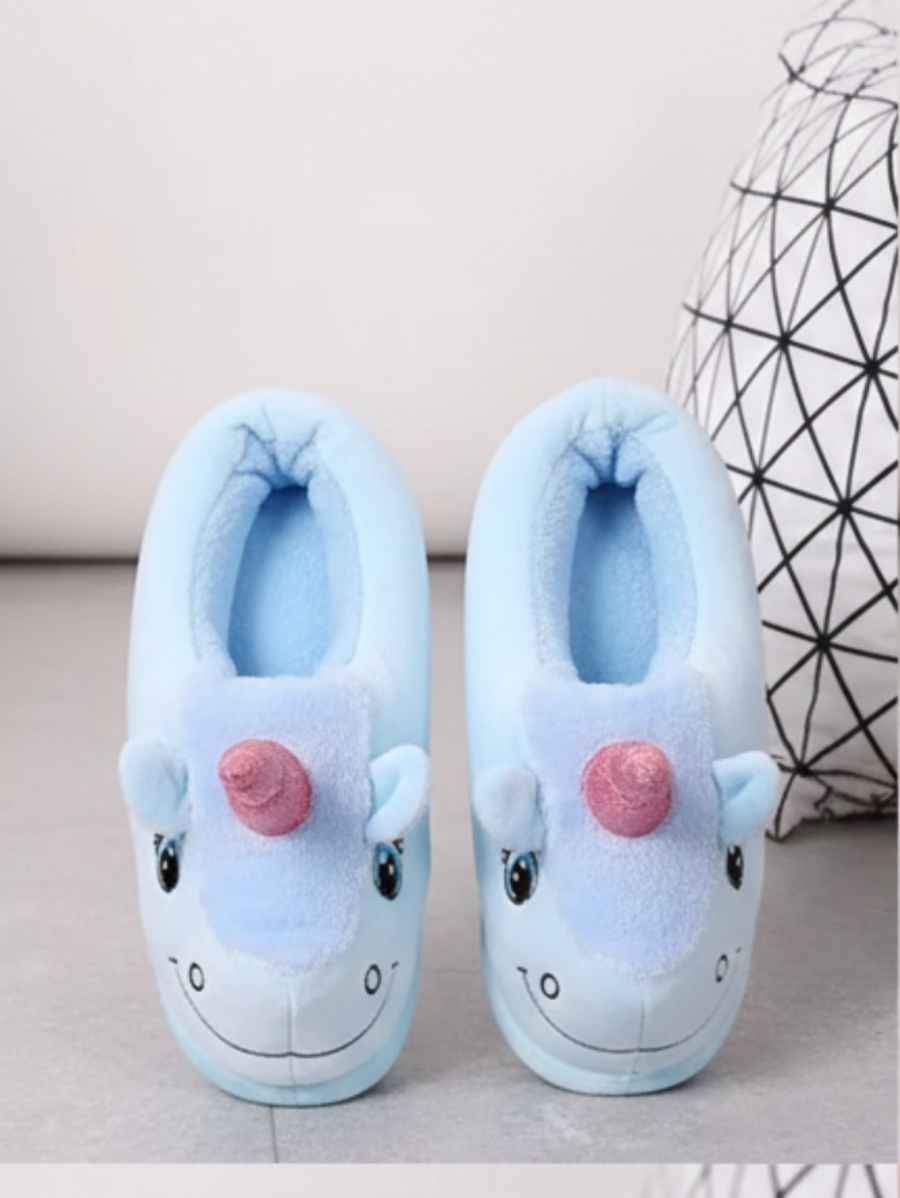 Indoor Slippers Plush  Unicorn Slippers