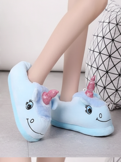 Indoor Slippers Plush  Unicorn Slippers
