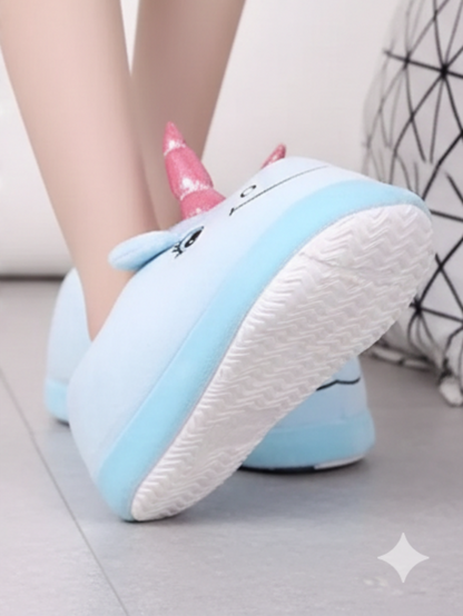 Indoor Slippers Plush  Unicorn Slippers